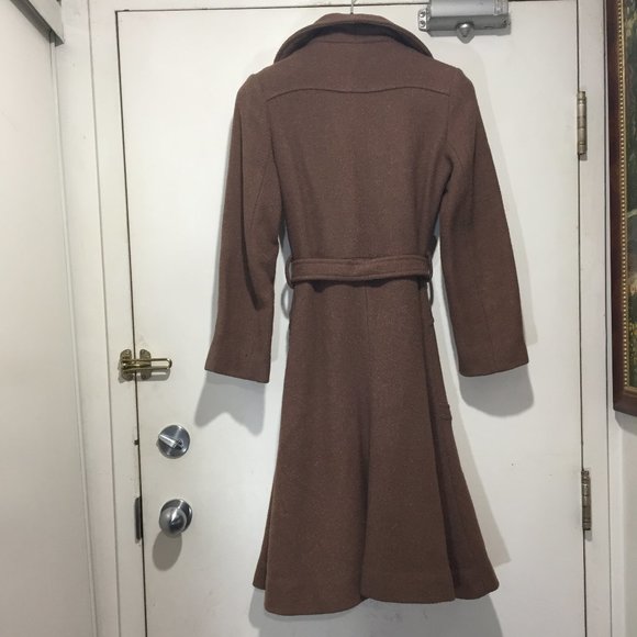 VINTAGE MALANSON LONG WOOL BELTED COATS SIZE M - Picture 3 of 9